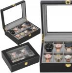 SPRINGOS Órarendező Doboz Elegáns Kazetta 10db Ékszertartó (HA1066)