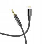 hoco. Aux Jack kábel 3, 5 mm Lightning Hoco 1 m UPA19 fekete (21/09WWXVAQXW)