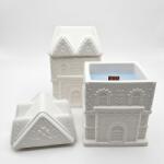 NOBAMO Közepes Házikó Gyertya - Fehér / Pamut KP39862