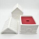 NOBAMO Gyertya Házikó - Fehér / Eper, Rebarbara KP39855