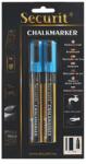 Vermes Marker cu creta Vermes, varf tesit, 2 mm, 2 bucati/set, albastru (VBL-SMA510-BU)