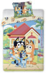Bluey Family Home gyerek, ovis ágyneműhuzat 100×135cm, 40×60 cm (BRM022744) - ostore