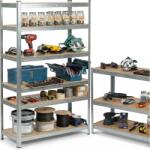 Humberg Tárolószekrény Fém Garázs 5 Polcos Nyomható 875KG 180x90x40cm 2IN1 (4812)