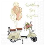 Ambiente Esküvői szalvéta - robogós - Wedding day wishes (VR-13318465)
