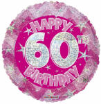 Conver 60. Évszámos lufi, hologramos pink fólia, happy b