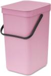 Brabantia Sort & Go konyhai szemetes felnyitható fedéllel, fogantyúval szelektív és komposzt gyűjtéséhez, 12L - C méret, rózsaszín-lila - 255465 (255465)