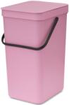 Brabantia Sort & Go konyhai szemetes felnyitható fedéllel, fogantyúval szelektív és komposzt gyűjtéséhez, 16L - D méret, rózsaszín-lila - 255489 (255489)