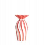  Aurelia váza hullámos felsővel fehér-korall 13, 5X13, 5x25, 5cm Homla (243776)