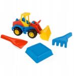 Wader Tech Truck rakodógép, homok tartozékokkal, 27cm (70422)