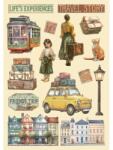 Stamperia KLSP199 - Színes fafigurák A5 - Art of Travelling