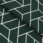 Goldea pamutvászon - mozaik minta, sötétzöld alapon 160 cm