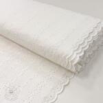 Pamutvászon EMBROIDERY TWO-SIDE SCALLOP Neo white