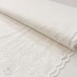  Pamutvászon VOILE EMBROIDERY ONE-SIDE BORDER white