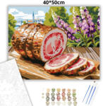  Tavaszi sonkaszeletek - számfestő készlet - 40×50 cm (Keretre feszítve)