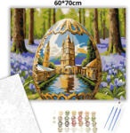  Aranyló díszes tojás - számfestő készlet - 60×70 cm (Keret nélkül)