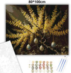  Húsvéti tojásdíszek - számfestő készlet - 80×100 cm (Keret nélkül)