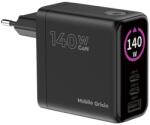 Mobile Origin Incarcator retea Mobile Origin PW21 cu display, 2x USB-C, 1x USB-A, 140W, 5A, Negru (MO-140WDCH-PW21)