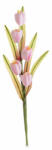 Decorer Set 3 crengute Lalele artificiale roz verzi 35 cm (A56.43.56A)