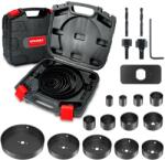 Hychika Better Tools For Better Life Set de burghie pentru lemn si PVC HYCHIKA, 19 piese, diametru 19-152 mm, cu cutie de depozitare (HS17C) Burghiu