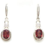  Gránát ásvány ezüst fülbevaló