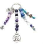  Depresszió gyógyító, szorongás- és stresszoldó, lelki harmóniát helyreállító Autós Őrangyal - kunzit, ametiszt, lepidolit, angyal aura kvarc, csaroit, lapis lazuli, angelit, akva aura kvarc, türkiz, f