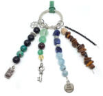  Célok elérésében támogató, önmegvalósítást segítő, önbizalmat, bátorságot és kitartást növelő Autós Őrangyal - ónix, krizokolla, fluorit, aventurin, gránát, citrin, szodalit, akvamarin mookait jáspis,