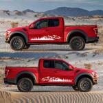  Set 2 stickere autoadezive pentru vehicule Off Road, model "Forest & Mountains", dimensiune 100 x 20 cm, culoare Alba (AVX-OFFROAD-02)