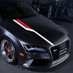  Set sticker autoadeziv Tuning in doua culori, model "Hood Stripes V3", dimensiune 130 x 10 cm, culoare Rosu + Negru (AVX-TUNING-18) - mobiplaza