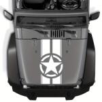 AVEX Sticker autoadeziv pentru vehicule Off Road, model "Army Star", dimensiune 90 x 43 cm, culoare Alba (AVX-OFFROAD-13)