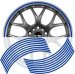 AVEX Set 16 inele din autocolant pentru jante culoare Albastru Lucios (AVX-DJNT-04)