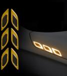  Set 2 stickere reflectorizante DIAMOND cu insertie Carbon 5D, culoare Galbena (AVX-SREF-04) - mobiplaza