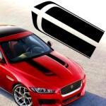  Set 2 stickere autoadezive Tuning, model "Hood Stripes V1", dimensiune 85 x 12 cm, culoare Neagra (AVX-TUNING-13) - mobiplaza