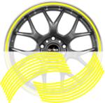 AVEX Set 16 inele din autocolant pentru jante culoare Galben Lucios (AVX-DJNT-03)