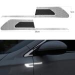 AVEX Set 2 stickere reflectorizante BUMERANG cu insertie Carbon 5D, culoare Argintiu (AVX-SREF-06)