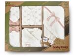 BabyCosy Set de 10 piese pentru nou nascut, Bow, powder, 100% bumbac organic, BabyCosy (BC-CSY8170)