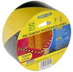 Strend Pro Banda avertizare adeziva, galben-negru, 50 mm x 33 m (217804)