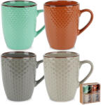 Vilde Set 4 căni ceramice Vilde - capacitate 400 ml, design multicolor, porțelan rezistent (139672)