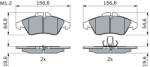 Bosch 0 986 424 218 set placute frana disc