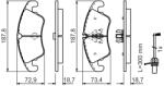 Bosch 0 986 494 456 set placute frana disc