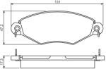 Bosch 0 986 495 260 set placute frana disc