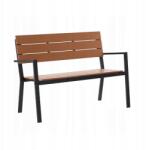 GardenLine Kerti Pad fém háttámlával 118x54x77 cm (MEB0810)