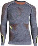 UYN Man Ambition UW Shirt LG SL Melange, black melange-orange-yellow aláöltöző felső