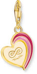 Thomas Sabo Aranyozott ezüst piros szív női charm - 2117-427-10 (2117-427-10)