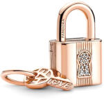 Pandora Moments Lakat és kulcs függő rozé arany charm (780088C01)