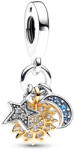 Pandora Moments Kéttónusú égi tripla függő charm - 762676C01 (762676C01)