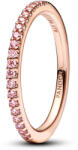 Pandora Szikrázó rózsaszín karikagyűrű - 182999C01-56 (182999C01-56)