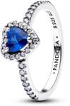 Pandora Kiemelt hercegnőkék szív gyűrű - 198421C09-54 (198421C09-54)