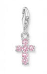 Thomas Sabo Rózsaszín kereszt ezüst charm (2032-051-9)
