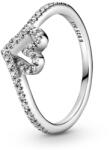 Pandora Szivecskés szikrázó kívánság ezüst gyűrű - 199302C01-58 (199302C01-58)