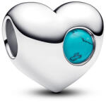 Pandora Gravírozható szív charm türkiz utánzattal (794161C12)